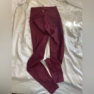 lululemon maroon leggings